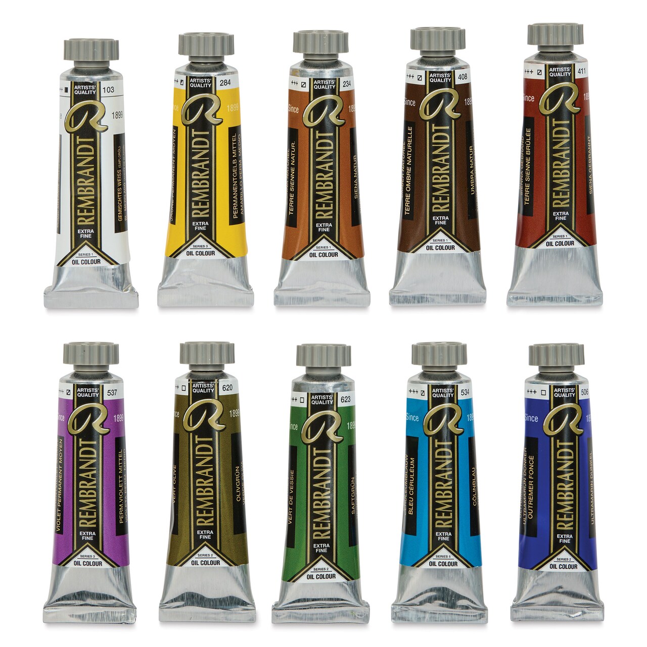 Rembrandt Artists' Oils - Set of 10, Landscape Set, 15 ml tubes